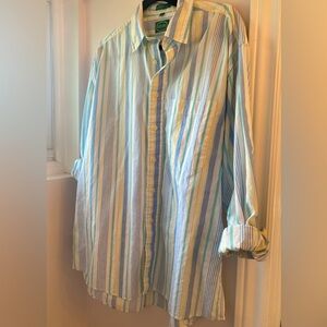 Vintage Oversized Multi Striped Buttondown